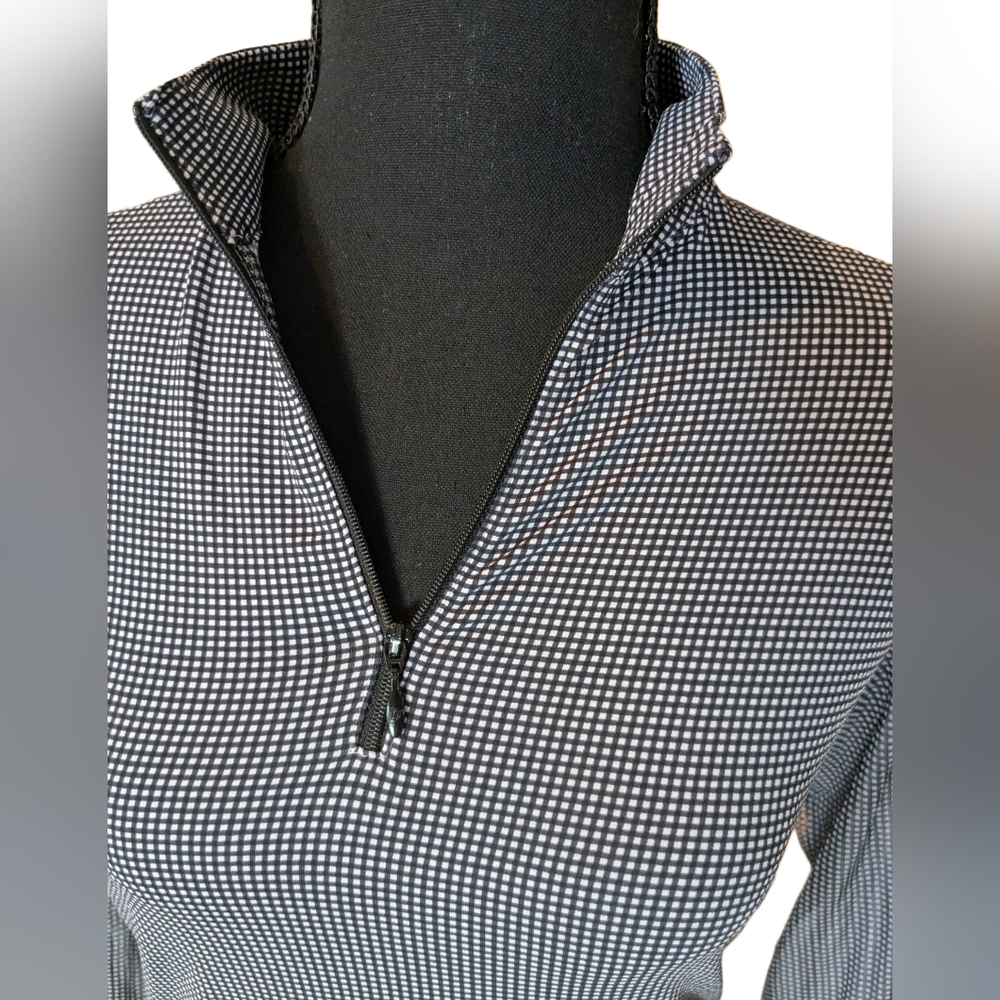 Ibkul Mini Check Mock Neck Top - Picture 8 of 12